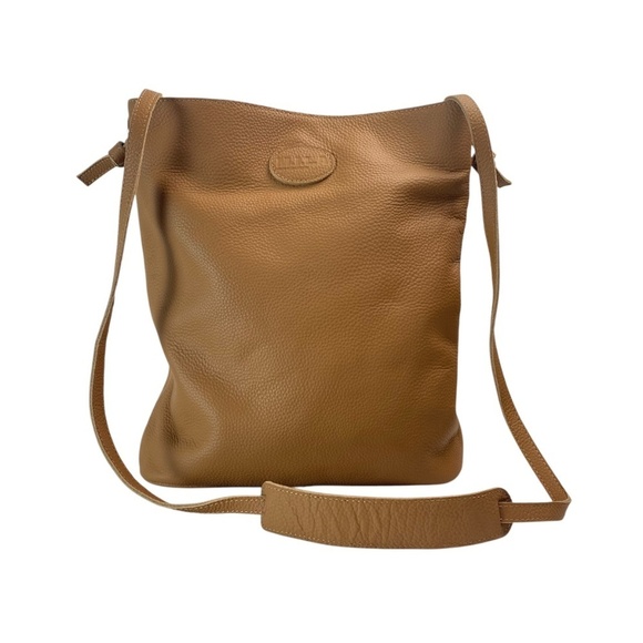M.I.L.A. Jackie Grain Leather Crossbody Bag in Tan Caramel - Picture 2 of 11